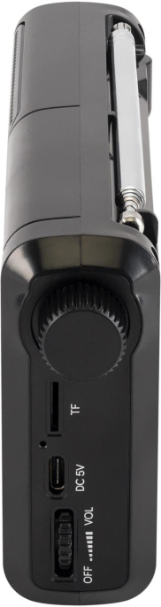 Радиоприемник портативный Hyundai H-PSR115 черный USB microSD