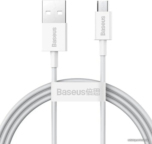 Кабель Baseus CAMYS-02 Superior Series Fast Charging Data Cable USB to Micro USB 2A силиконовый 1m White
