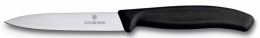 Нож кухонный Victorinox Swiss Classic, для чистки овощей и фруктов, 100мм, заточка прямая, стальной, черный [6.7703]