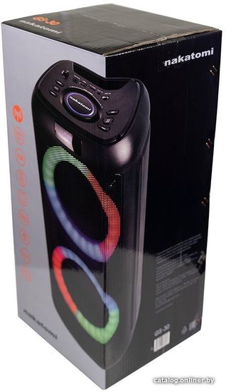 Акустическая портативная колонка Nakatomi GS-30 - 30WRMS, Караоке с беспр. микр, BTFMUSBSDLEDДУ