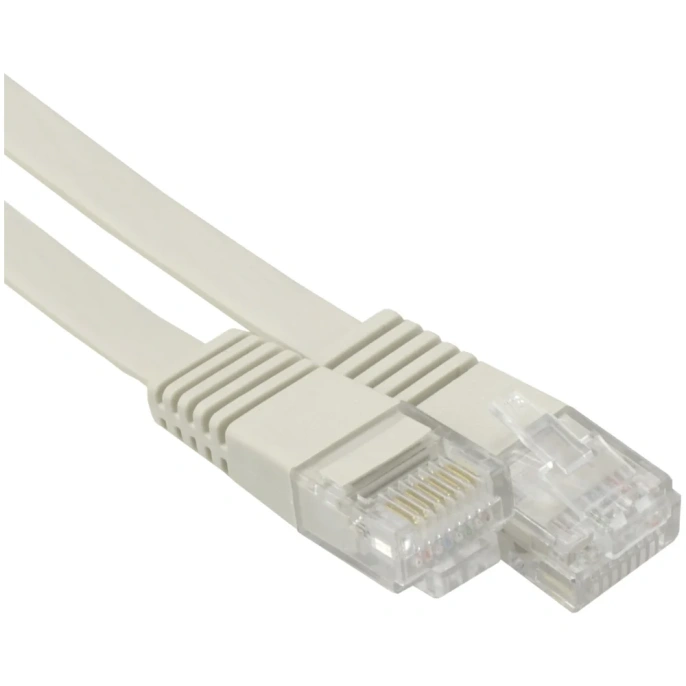 Патч-корд Ripo плоский utp4 cat 6, rj45-rj45, 1,8 m, pvc (белый) 003-300131