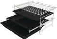 Духовой шкаф электрический Gorenje BPS6737E14BG,  77л,  дверца с 4 стеклами,  черный