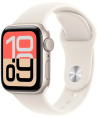 Смарт-часы Apple Watch SE 3 GPS 40mm Starlight Al Case Starlight Sport Band M/L A3324 MEH54RK/A поддержка iOS, экран: OLED, шагомер, пульсометр, высотомер, акселерометр, гироскоп, время работы: до 32 часов, Bluetooth 5.3, корпус: алюминий, браслет: сил