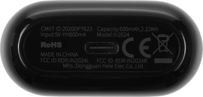 Гарнитура внутриканальные QCY T10 черный беспроводные bluetooth в ушной раковине
