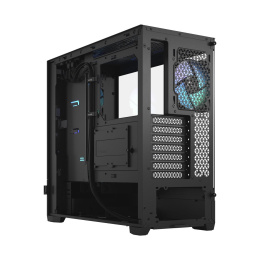 Корпус Case Fractal Design Pop Air RGB TG Clear Tint, Midi-Tower, 3x120mm RGB, 2xUSB-A 3.2 ATX, mATX, mITX Black FD-C-POR1A-06