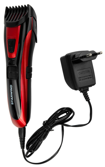 Машинка для стрижки Starwind SHC 4470 красный 3Вт насадок в компл:2шт