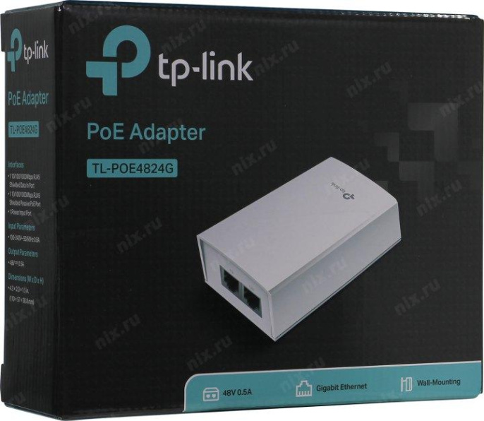 Инжектор PoE TP-LINK POE4824G 10/100/1000BASE-T 100-240В (АС)