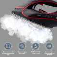 Утюг DOMFY DSC-EI606,  с паровым ударом,  2600Вт,  с автоотключением,  черный и красный