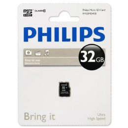 Флеш карта microSD 32GB PHILIPS microSDHC Class 10 FM32MD45B/97