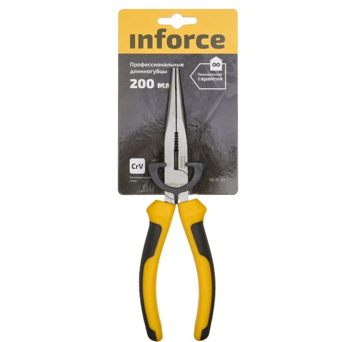Профессиональные длинногубцы Inforce 200 мм 06-18-07