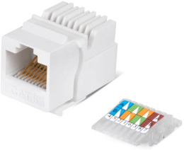 Модуль Cabeus KJ-RJ45-CAT.6-TOOLLESS информ. Keystone RJ45 кат.6 UTP бел.