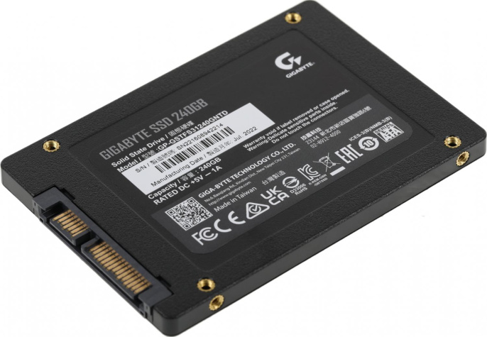 Твердотельный накопитель SSD Gigabyte GP-GSTFS31240GNTD 240GB 2.5" Client SATA 6Gb/s, 560/540, IOPS 50/75K, MTBF 2M, 100TBW  RTL {40} (803711)
