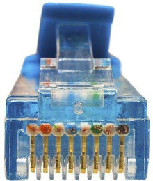 Патч-корд Suprlan 10-0147 UTP RJ-45 вил.-вилка RJ-45 кат.5E 1м синий LSZH 26AWG