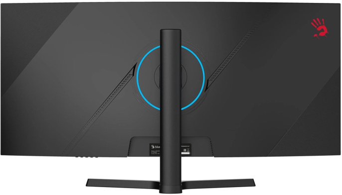 34" Монитор BLOODY MN340W,  3440x1440,  VA,  180Гц,  1хHDMI,  1хDP,  изогнутый, черный