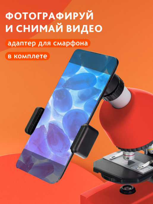 Микроскоп Bresser Junior 40x-640x, красный