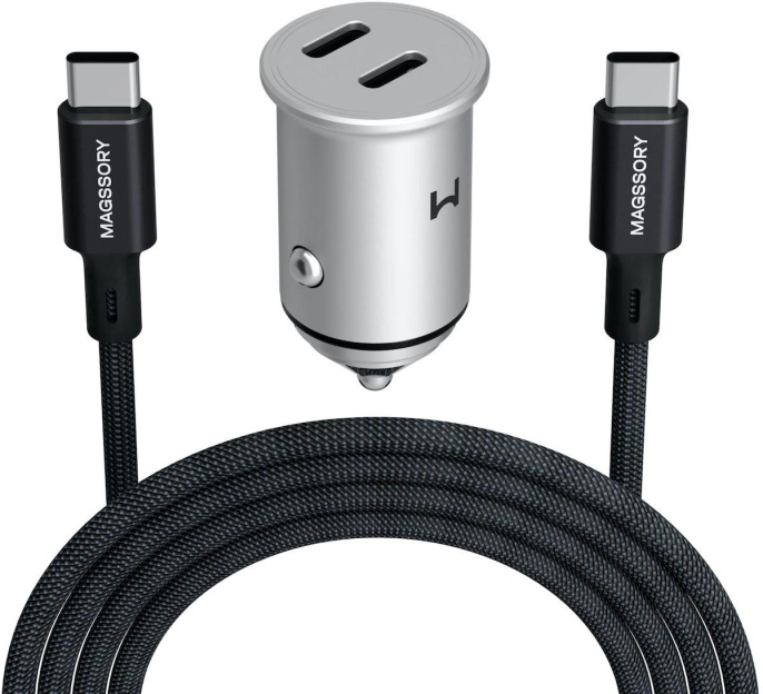 Автомобильное зар./устр. Magssory cch002 45W 3A+2.25A PD+QC+AFC USB Type-C универсальное темно-серый (29986664)