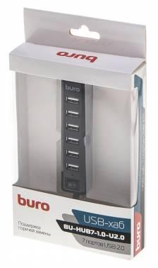 Хаб (разветвитель) Buro BU-HUB7-1.0-U2.0, черный