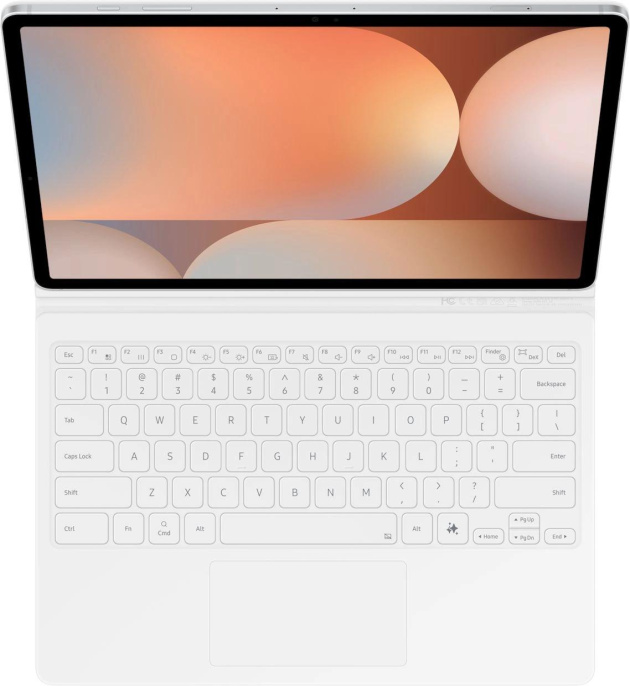 Чехол-клавиатура Samsung Book Cover Keyboard, для  Samsung Galaxy Tab S9+/S9 FE+/S10+, белый [ef-dx825uwrgru]