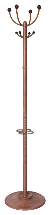 Вешалка напольная Бюрократ Квартет ЗД КВАРТЕТ ЗД/CHERRY вишня основание круг крючки двойные для верхней одежды метал. упак.:1шт