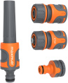 Набор для полива Maxpiler MHS-002 (пистолет-распылитель MWG-004, коннектор 3/4" стандартный MHC-010, коннектор 3/4" с аквастопом MHC-011S, адаптер 3/4" с переходником на 1/2")