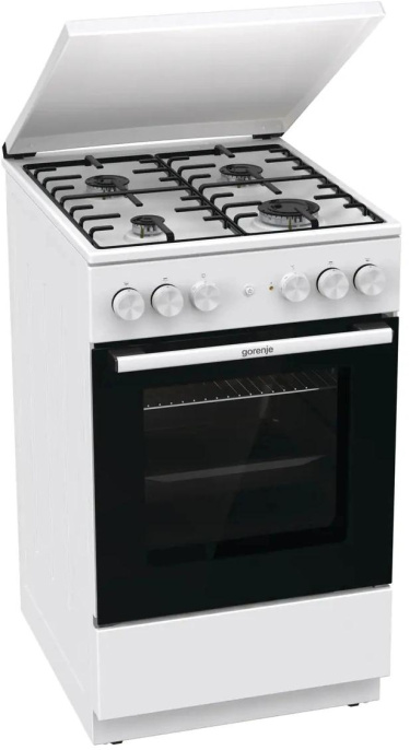 Плита Комбинированная Gorenje GK5A22WH белый металлическая крышка реш.сталь
