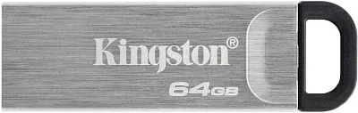 Флеш Диск Kingston 64Gb DataTraveler Kyson DTKN/64GB USB3.1 серебристый/черный