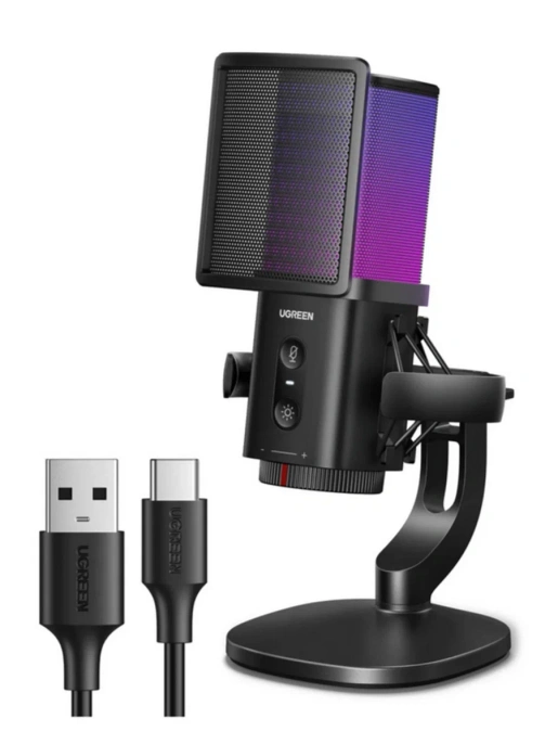 Микрофон настольный UGREEN CM581 (65629) USB-C Desktop Microphone 20Hz-20kHz. Цвет: черный
