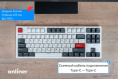 Клавиатура Royal Kludge RK-R87 White/Gray/Red белый/серый/красный, механическая, проводная, горячая замена клавиш, подсветка RGB, синие свичи