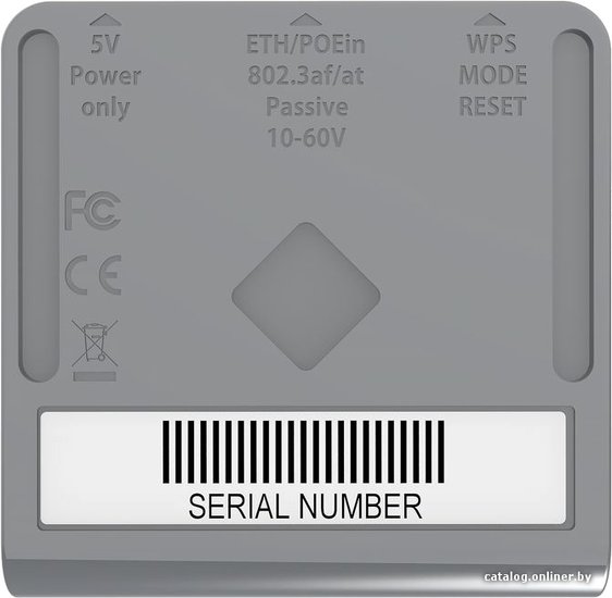 Точка доступа MikroTik mAP lite (RBMAPL-2ND) N300 10/100BASE-TX белый