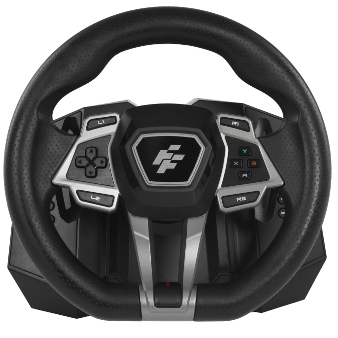 Руль FlashFire Imola F107 проводной, интерфейс: MicroUSB, USB-C, управление: педали, блок переключения передач, подрулевые переключатели, кнопки, подсветка, совместимость: PC Windows 7/8/10/11 /PS4/Xbox One/Xbox Series X/S