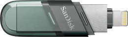 Флешка USB Sandisk iXpand Flip 64ГБ, USB3.1, зеленый и серебристый [sdix90n-064g-gn6nn]
