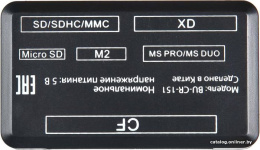 Устройство чтения карт памяти USB2.0 Buro BU-CR-151 черный