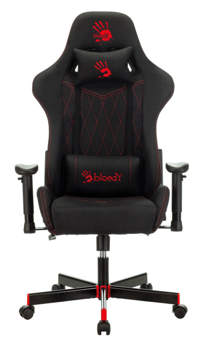 Кресло игровое A4Tech Bloody GC-850 черный ромбик с подголов. крестов.