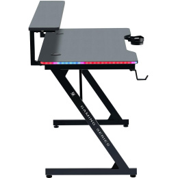 Defender Игровой стол Adamant полка,подвесы,черн,МДФ,RGB (64075)