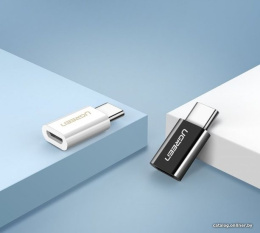 Адаптер UGREEN US157 30391 USB-C to Micro USB Adapter. Цвет: черный
