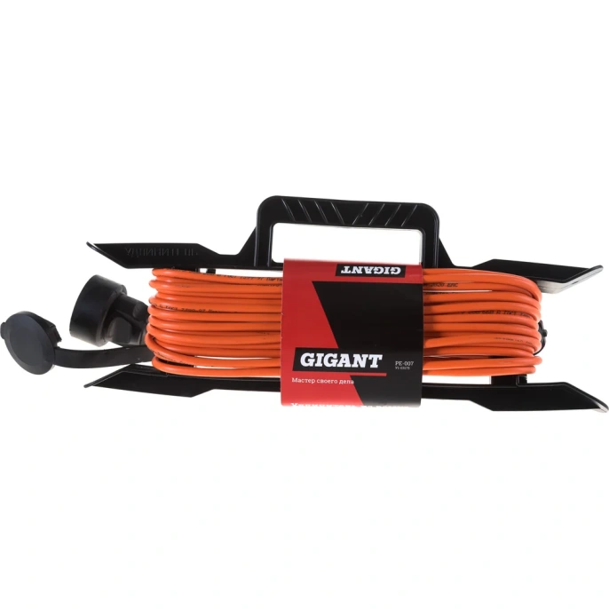 Удлинитель на рамке Gigant б/з ПВС 2х0,75 6A 10м IP 44 INDUSTRY EG PE-007