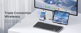 Беспроводная двухрежимная клавиатура UGREEN K551 75049RU Multi-Mode BT&2.4G Wireless Keyboard. Цвет: черный