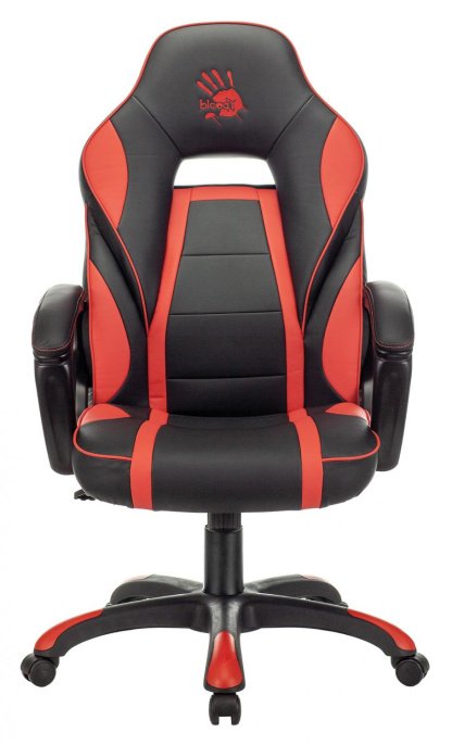 Кресло игровое A4Tech Bloody GC-350 черный/красный экокожа крестов. пластик черный