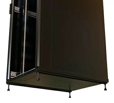 Шкаф серверный WRline (WR-TT-4288-AS-RAL9004) напольный 42U 800x800мм пер.дв.стекл задн.дв.стал.лист 2 бок.пан. 800кг черный 710мм 2055мм IP20 сталь