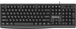 Клавиатура Defender Navigator HB-138 45138 104кл. стандартная для ПК, мембранная, пластик, интерфейс подключения - USB-A, кириллица: да, цвет черный