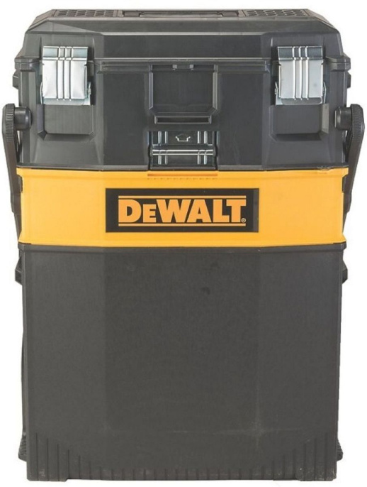 Ящик для инструментов DeWalt DWST1-72339 портативная, многоуровневая рабочая станция для ручных инструментов, креплений и аксессуаров, имеет колеса для легкого маневрирования и комфорта, количество секций: 3