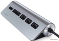 USB-концентратор Satechi Type-C USB Hub & Micro/SD Card Reader. Интерфейс USB-C. 3 порта USB 3.0 , слоты для карты памяти. Цвет серый космос. (ST-TCHCRM)