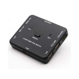 ORIENT HS21, HDMI KVM переключатель на 2 устройства, порты HDM + 2xUSB клавиатура+мышь , поддержка 4K@30Hz, кнопка переключения на корпусе, не требуется внешнее питание 31066