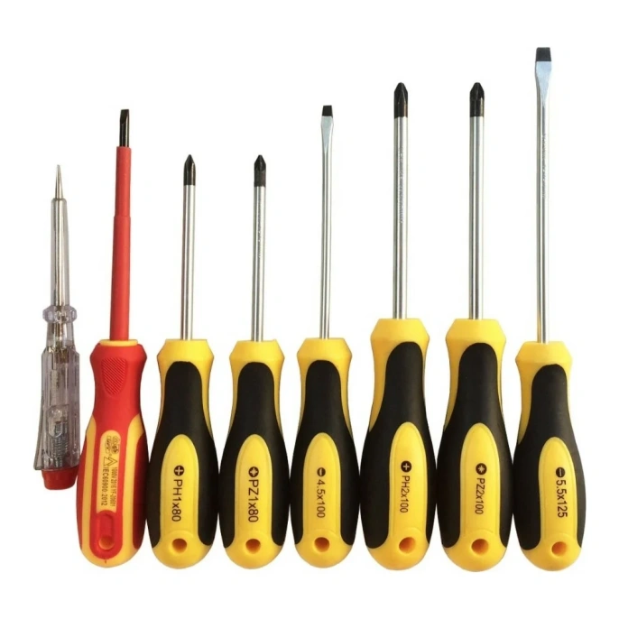 Набор отверток NIKONA с тестером напряжения 125-250V, изоляция, 8пр 27-268