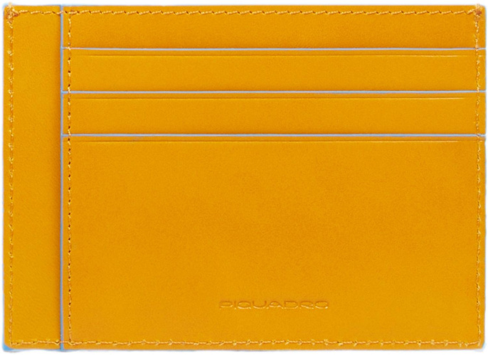 Чехол для кредитных карт Piquadro Blue Square PP2762B2R/G шафрановый натур.кожа