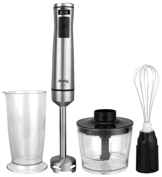 Блендер DOMFY DSM-HB401,  погружной,  серебристый/черный