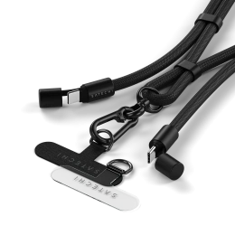 Зарядный кабель - ремень через плечо Satechi OntheGo Crossbody Lanyard Cable 60W. Длина: 1.5м. Цвет: черный (ST-LOTGLK)