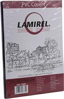 Lamirel CRC78680 Обложки для переплёта (Transparent PVC A4 150мкм уп.100шт)