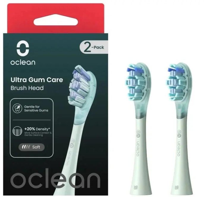 Насадка для зубных щеток Oclean UG01 упак.:2шт зеленый (C04000253)