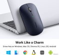 Беспроводная компьютерная мышь UGREEN MU001 90374 Portable Wireless Mouse. Цвет: зеленый
